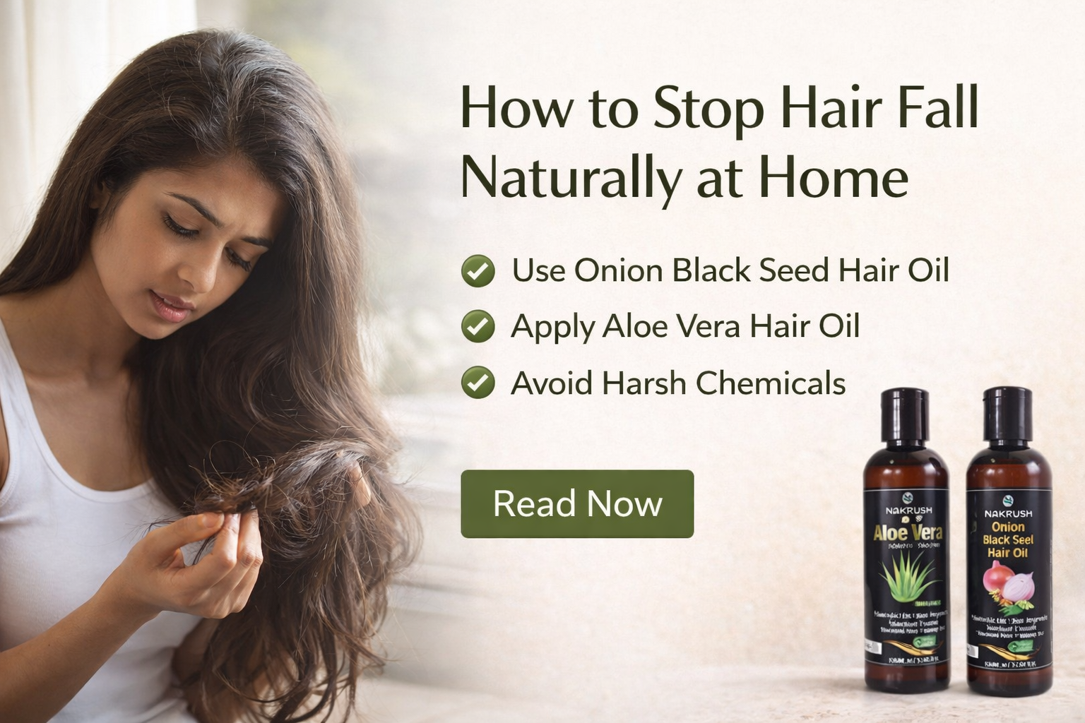 How to Stop Hair Fall Naturally at Home