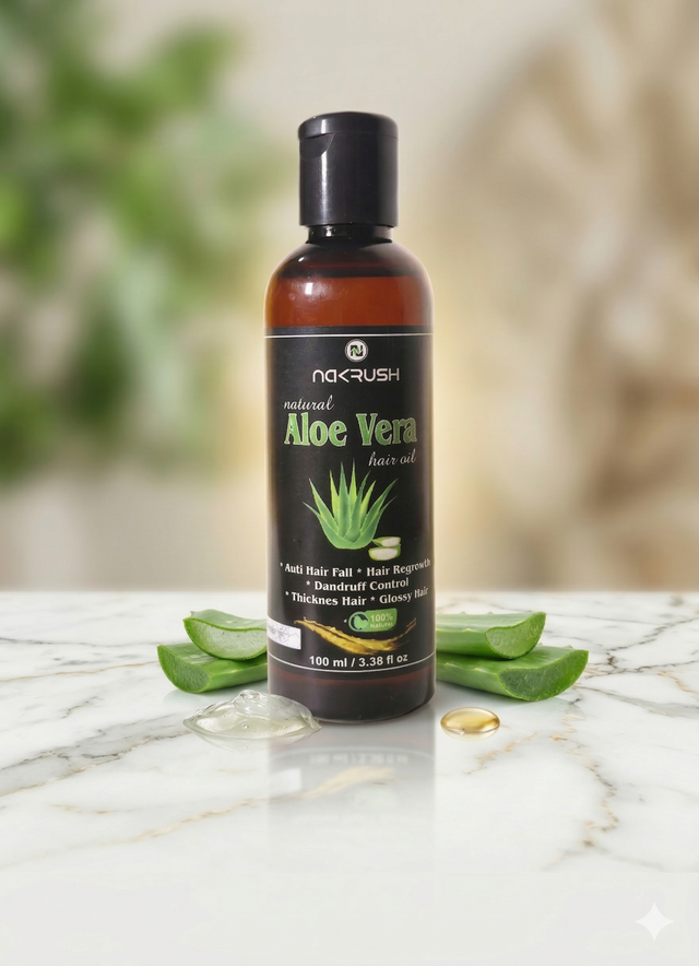 Natural Aloe Vera Hair Oil – Anti Hair Fall & Hair Growth Solution (100ml)
