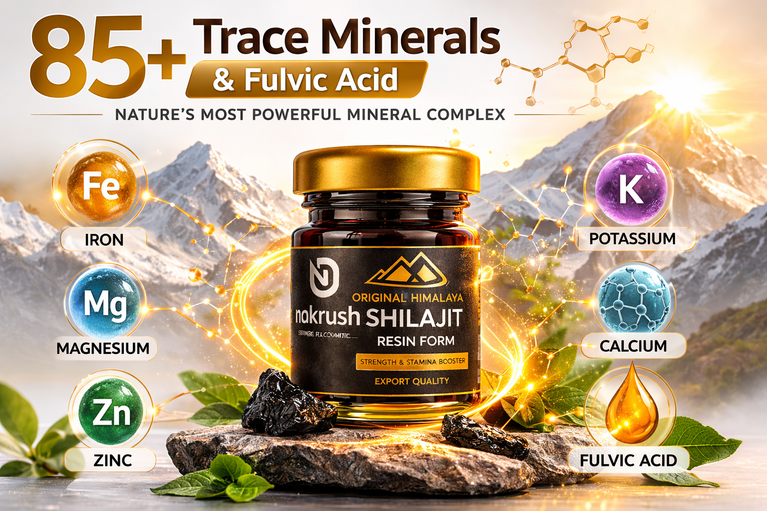 Nakrush Premium Himalayan Shilajit Resin - 20g